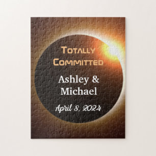 Totally Committed Eclipse Theme Wedding Jigsaw Puzzle