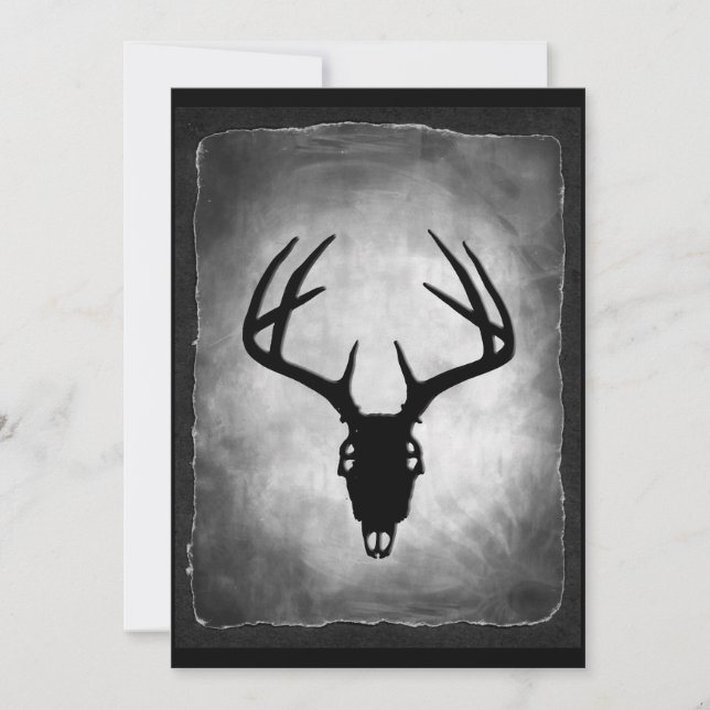 Totally Cool Deer Skull Invitations (Front)