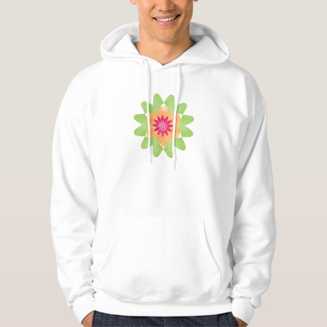 Totally Cool Flower Design Hoodie (Front)