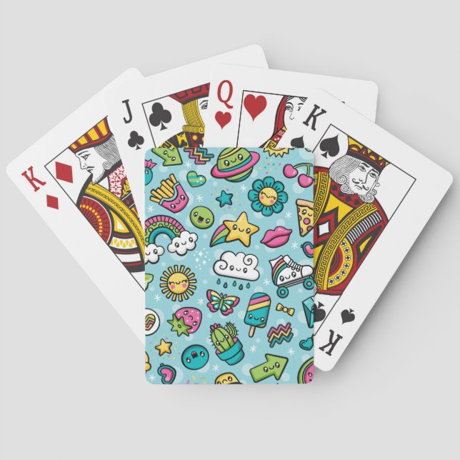 Totally Cute Doodles playing cards (Back)