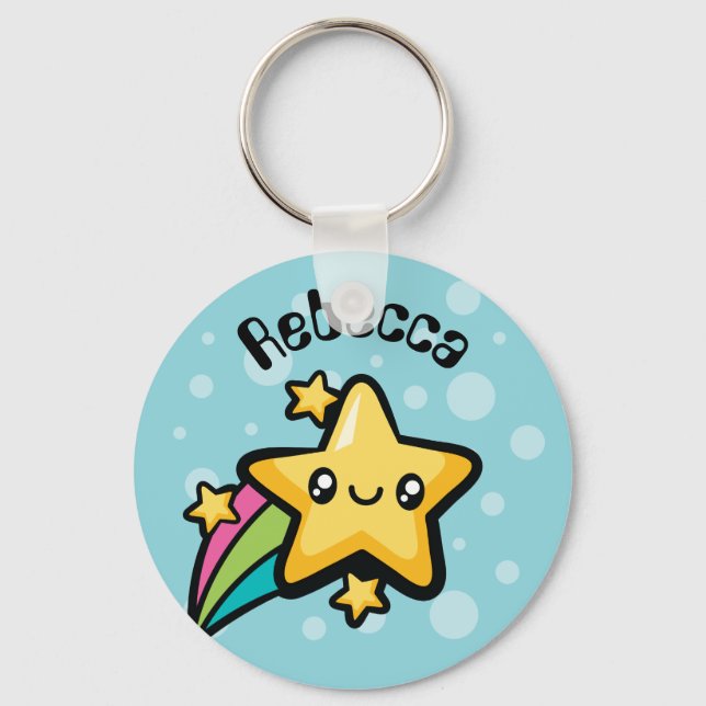 Totally Cute Doodles Star Key Ring (Front)