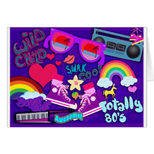 Totally Eighties Purple Collage