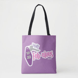 Totally Fabulous Key Fob Fun Motel Cartoon Quote Tote Bag