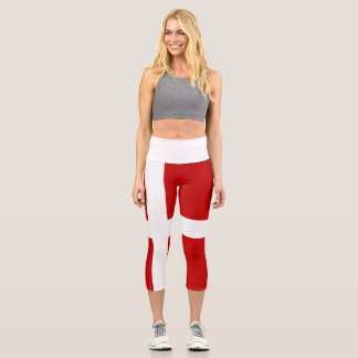 Totally Flag of Denmark Capri Leggings