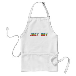 Totally Gay Pride Rainbow Flag Colours LGBT Funny Standard Apron