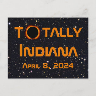 Totally Indiana 2024 Solar Eclipse Postcard