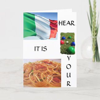 "TOTALLY ITALIAN BIRTHDAY GREETINGS" CARD