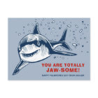 Totally Jaw-some Shark Kids Valentine's Day Card