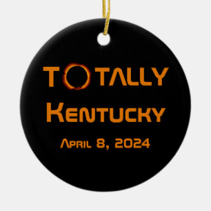 Totally Kentucky 2024 Solar Eclipse Ceramic Ornament