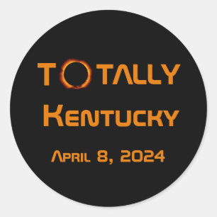 Totally Kentucky 2024 Solar Eclipse Classic Round Sticker