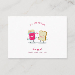 Totally my jam for valentine's day business card
