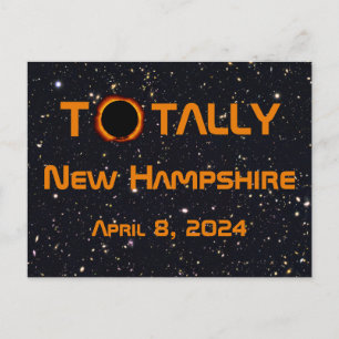 Totally New Hampshire 2024 Solar Eclipse Postcard
