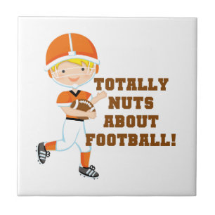 Totally Nuts About Football Ceramic Tile