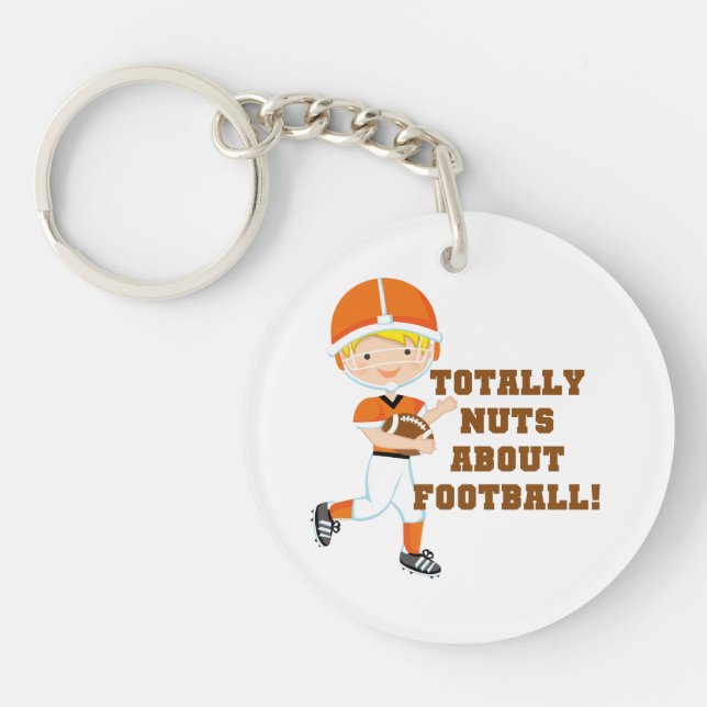 Totally Nuts About Football Key Ring (Front)