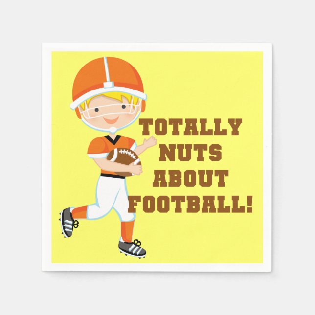 Totally Nuts About Football Napkin (Front)
