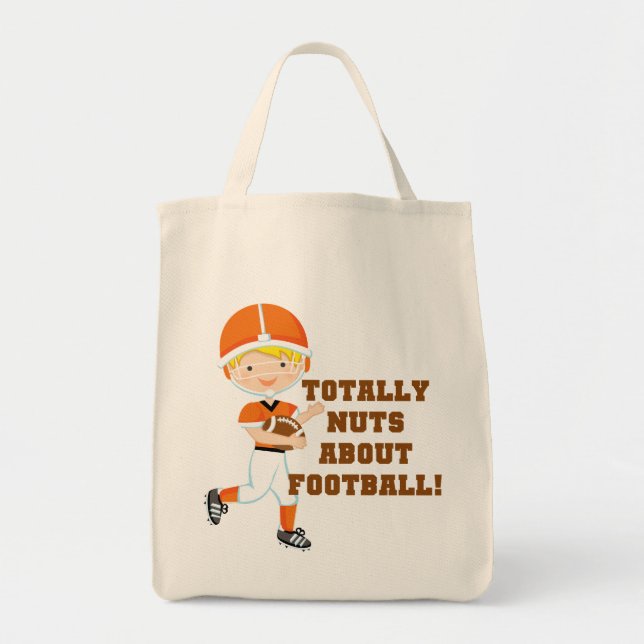 Totally Nuts About Football Tote Bag (Front)