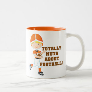 Totally Nuts About Football Two-Tone Coffee Mug