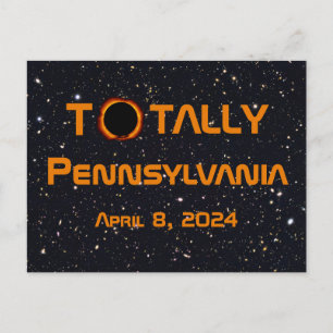 Totally Pennsylvania 2024 Solar Eclipse Postcard