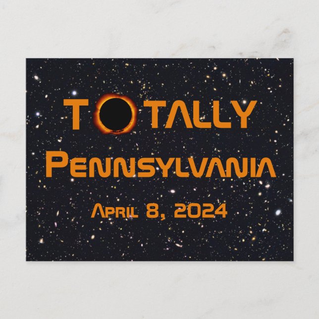 Totally Pennsylvania 2024 Solar Eclipse  Postcard (Front)