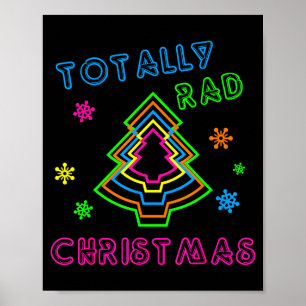 Totally Rad Christmas - 80s Retro Christmas Poster