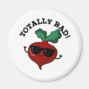 Totally Rad Funny Veggie Radish Pun Magnet