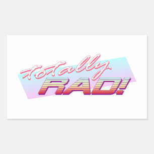 Totally RAD! Rectangular Sticker
