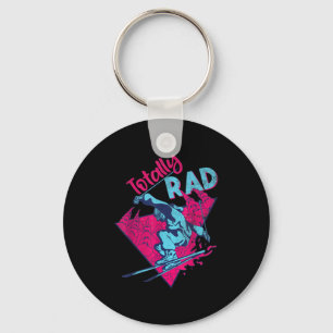 Totally Rad, Retro Ski Vintage 80s 90s Skiing Outf Key Ring