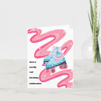 Totally Rad Roller Skating Card