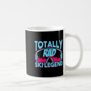 Totally Rad Ski Legend Retro Vintage 80s 90s Skiin Coffee Mug