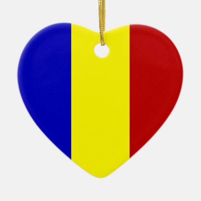 Totally Romanian Flag! Ceramic Ornament (Front)