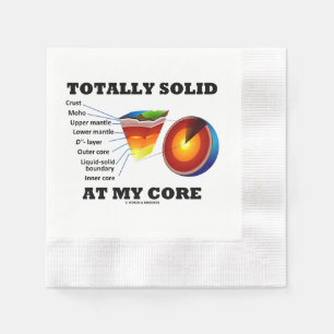Totally Solid At My Core Layers Of The Earth Napkin