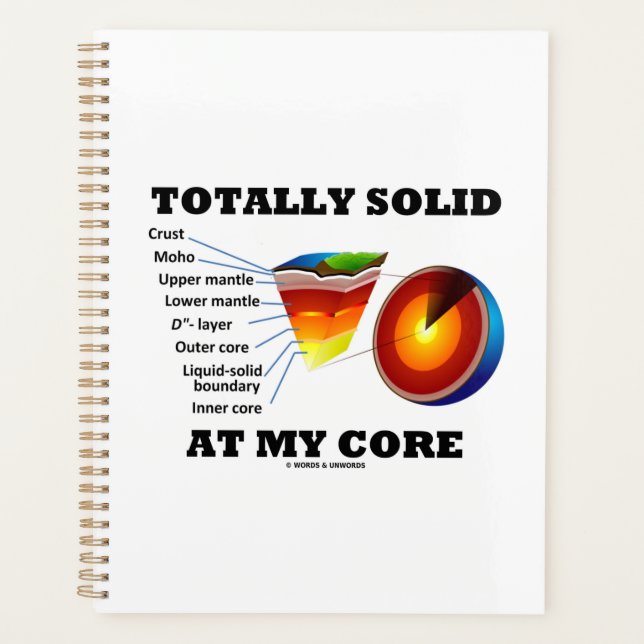 Totally Solid At My Core Layers Of The Earth Planner (Front)