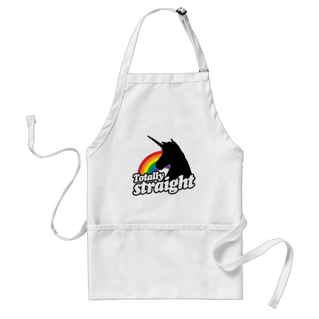 TOTALLY STRAIGHT UNICORN -.png Standard Apron (Front)