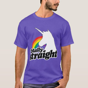 TOTALLY STRAIGHT UNICORN - WHITE -.png T-Shirt