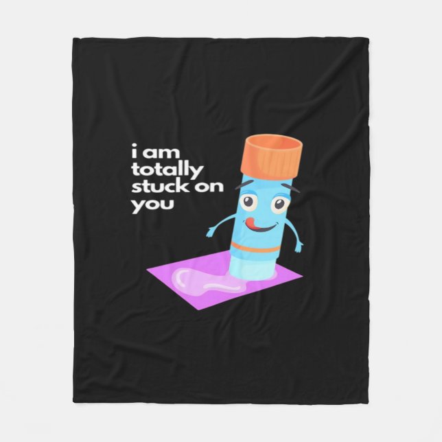 Totally Stuck On You Bold Romantic Style  Fleece Blanket (Front)