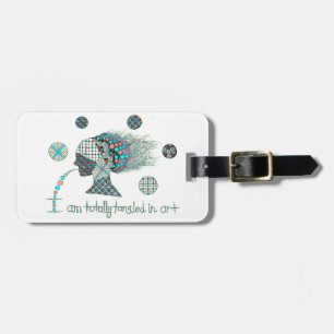"Totally Tangled in Art Graphic Luggage Tag