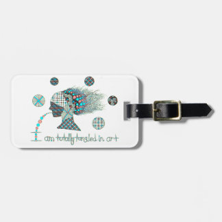 "Totally Tangled in Art Graphic Luggage Tag