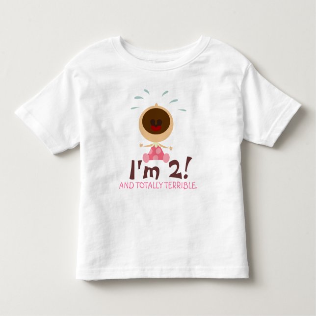 Totally Terrible Twos T-Shirts for Toddlers (Front)
