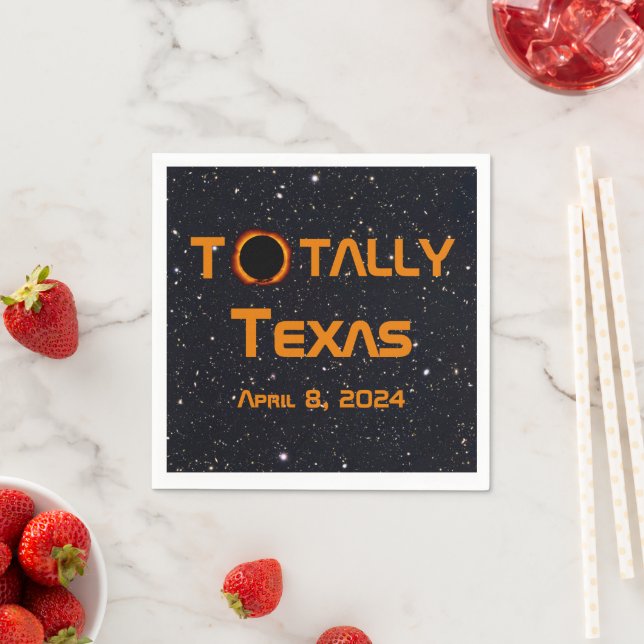 Totally Texas 2024 Solar Eclipse Napkin (Insitu)