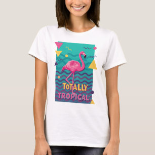 Totally Tropical 80s Flamingo T-Shirt