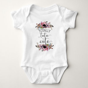 Totally Tutu Cute Baby Girl Boho Floral Frame Tutu Bodysuit
