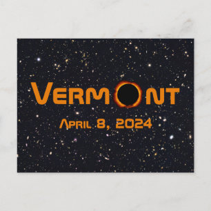 Totally Vermont 2024 Solar Eclipse Postcard