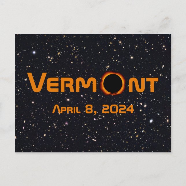 Totally Vermont 2024 Solar Eclipse  Postcard (Front)