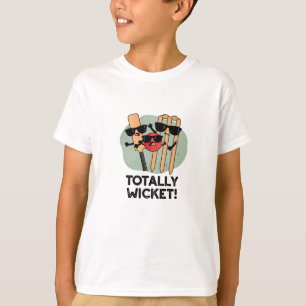 Totally Wicket Funny Sports Cricket Pun T-Shirt