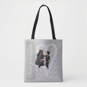 Tote A gentleman son's greeting on Mother's Day. Bag