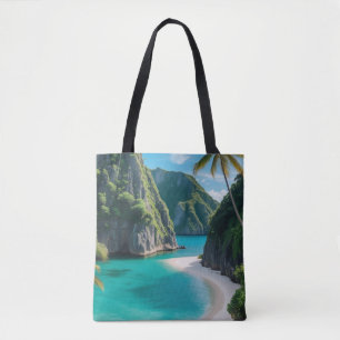 "Tote-ally Tropical: Carry a Cove of Paradise" Tote Bag