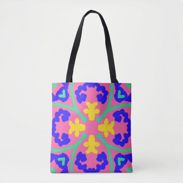 Tote Bag, A vibrant elegant multicolor design Bag (Front)