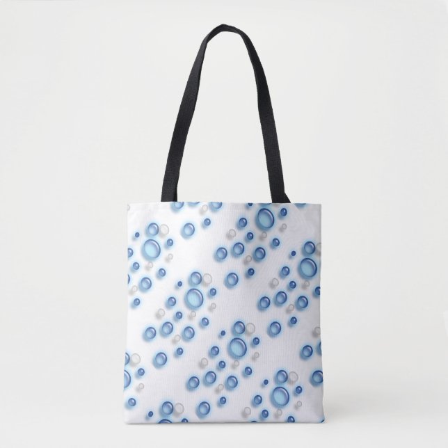 Tote Bag (ao) - Blue Bubbles (Front)
