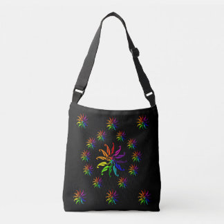 Tote Bag (ao) - Color Wheels on Black