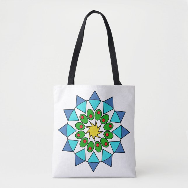 Tote Bag (ao) - Colourful Mandala (Front)